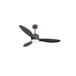 Best Klassfan Modulo de - Super destratificateur et ventilateur DC 132 cm Chocolat bois noir Lumière dimmable 25 à 40 m²