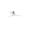 Best Klassfan Modulo de - Super destratificateur et ventilateur DC 106 cm Chrome pales bois blanc Lumière dimmable 15 à 20 m²