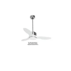 Best Klassfan Modulo de - Super destratificateur et ventilateur DC 106 cm Chrome pales bois blanc Lumière dimmable 15 à 20 m²