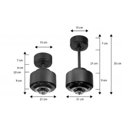 Best Klassfan Modulo de - Super destratificateur et ventilateur DC 106 cm Gris basalte pales bois blanc Lumière dimmable 15 à 20 m²