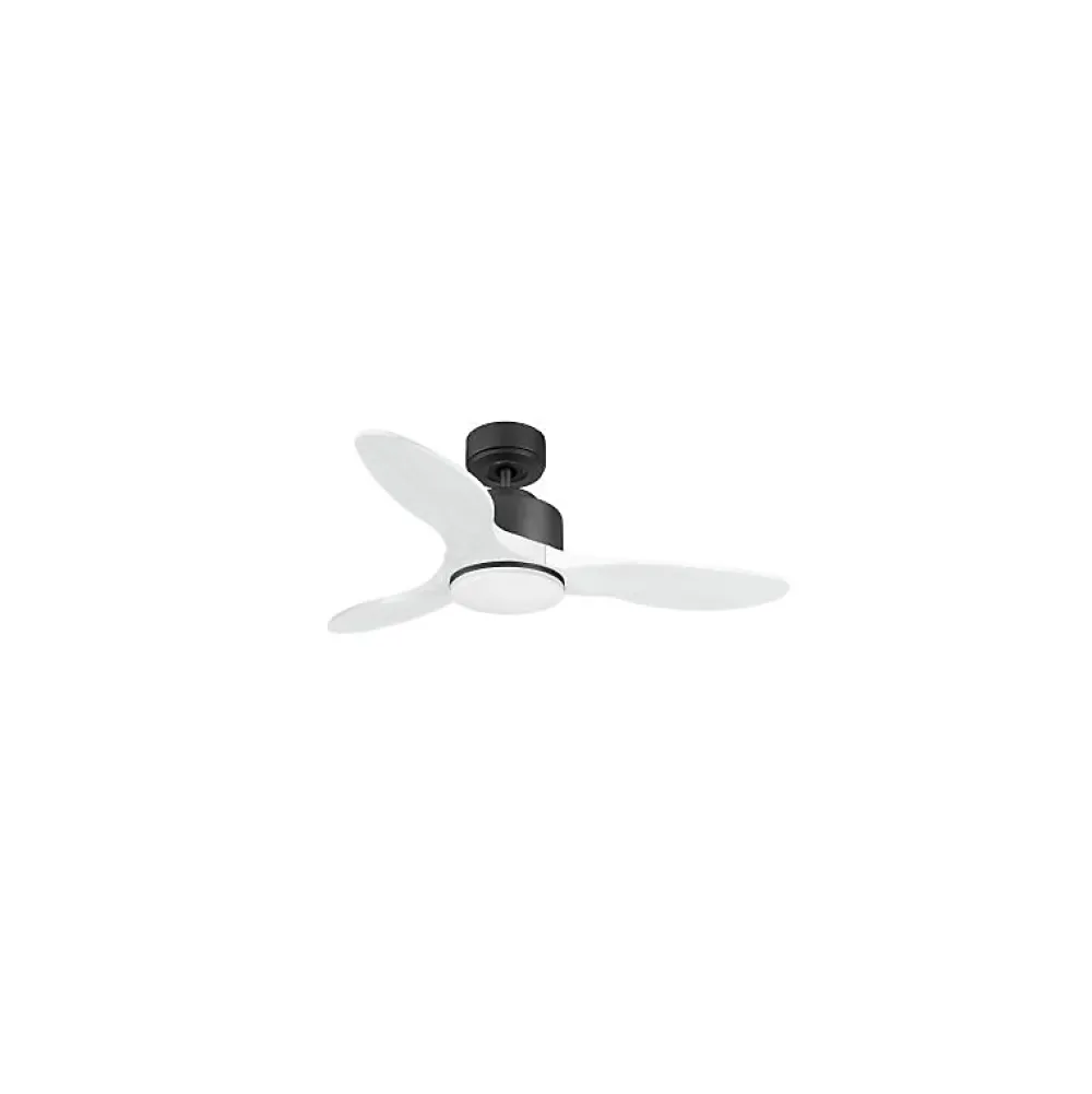 Best Klassfan Modulo de - Super destratificateur et ventilateur DC 106 cm Gris basalte pales bois blanc Lumière dimmable 15 à 20 m²