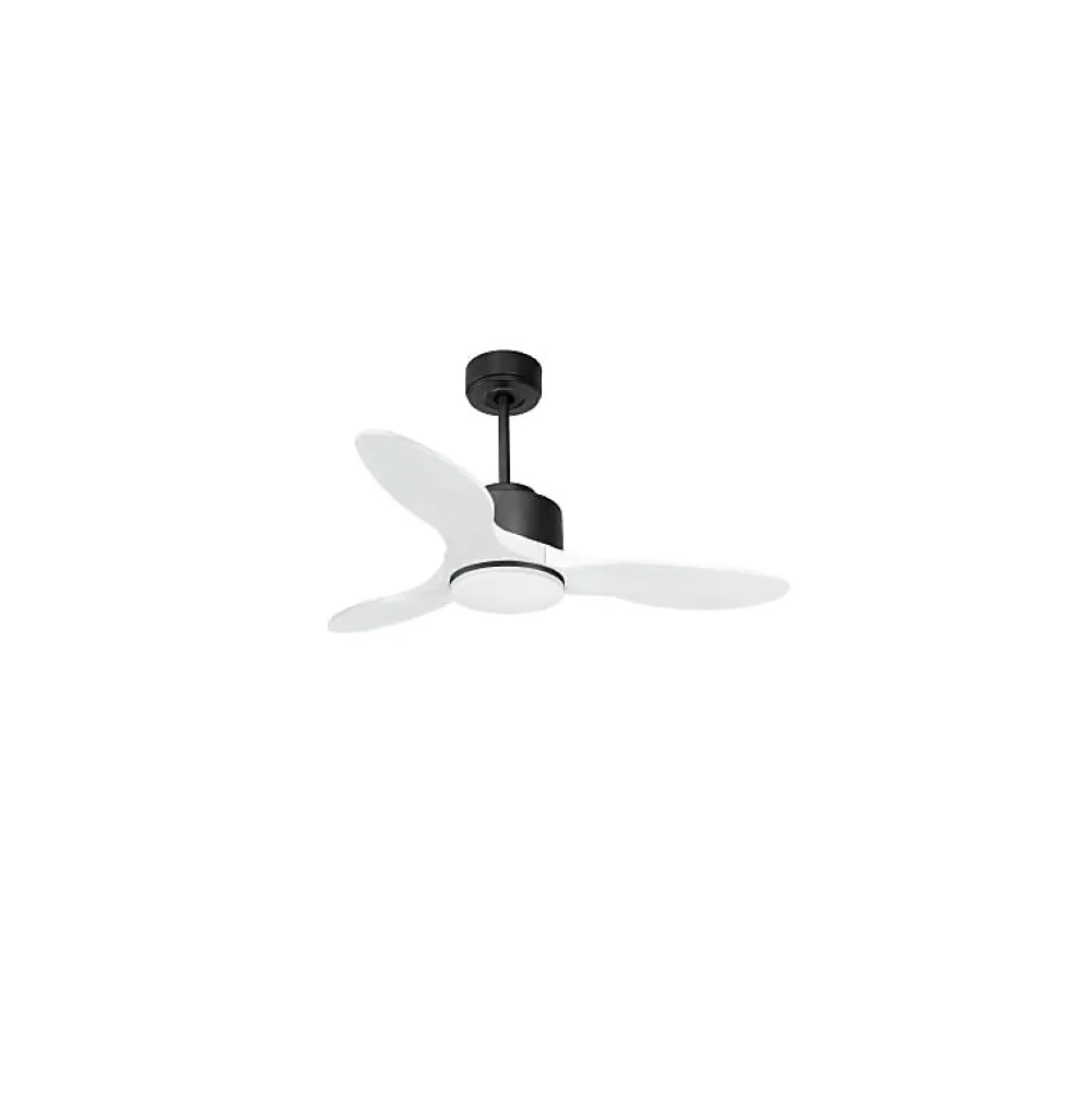 Best Klassfan Modulo de - Super destratificateur et ventilateur DC 106 cm Gris basalte pales bois blanc Lumière dimmable 15 à 20 m²