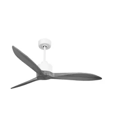 Best Klassfan Modulo Latino Slim - Super destratificateur et ventilateur DC 132 cm blanc pales bois gris idéal 26 à 40 m²