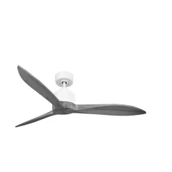Best Klassfan Modulo Latino Slim - Super destratificateur et ventilateur DC 132 cm blanc pales bois gris idéal 26 à 40 m²