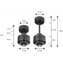 Best Klassfan Modulo Slim - Super destratificateur et ventilateur DC 132 cm chrome pales bois sombre idéal 26 à 40 m²