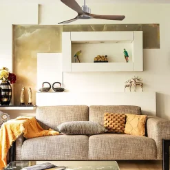 Best Klassfan Modulo Slim - Super destratificateur et ventilateur DC 132 cm chrome pales bois sombre idéal 26 à 40 m²
