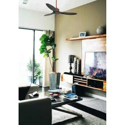 Best Klassfan Modulo Slim de - Ventilateur de plafond et destratificateur moteur DC marron et pales bois noir 25 à 40 m²