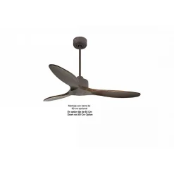 Best Klassfan Modulo Slim de - Ventilateur de plafond et destratificateur moteur DC chocolat et pales bois sombre 25 à 40 m²