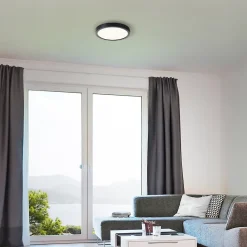 Brilliant Plafonnier De Salle De Bains<NAVARA Plafonnier noir LED intégrée 18W plastique ampoule incluse