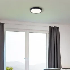 Brilliant Plafonnier De Salle De Bains<NAVARA Plafonnier noir LED intégrée 18W plastique ampoule incluse