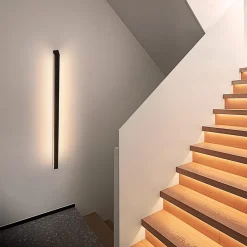 Best Nettlife 2 appliques LED intérieur moderne 100CM 34W couloir haut bas blanc chaud noir
