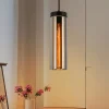 Best Nettlife Lampe à Suspension Pour Table à Manger En Verre Noir Mat Rétro 1 Flamme E27