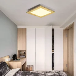 Best Nettlife Plafonnier LED Bois Plat Panneau Couloir Intérieur 3000K Blanc Chaud 30 cm 17 W pour Salle à manger Escaliers Balcon