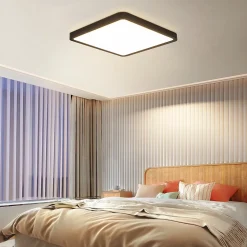 Best Nettlife Plafonnier LED Plat pour à Coucher Noir 23cm à Coucher 18W Lampe de Lampe de Couloir carrée 4000K pour Salle de Bain