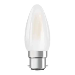 Osram Ampoule B22, Culot À Baïonnette<- LED flamme verre dépoli 2.5W B22 250lm 2700K chaud