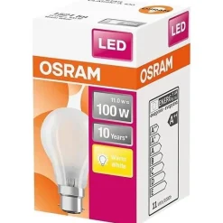 Online Osram Ampoule LED standard verre dépolie 11W B22 - Blanc chaud