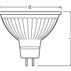 Clearance Osram Spot MR16 LED 36 verre 8W GU5,3 621lm 2700K - Blanc chaud