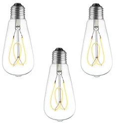 Ampoule Décorative Led<Pack 3 ampoules E27 LED décoratives Spirale Flower