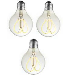 Ampoule Décorative Led<Pack 3 grandes ampoules E27 LED Déco filament Spirale Flower
