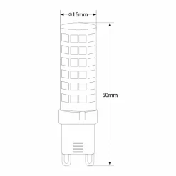 Alpinaluz Ampoule G9<Pack de 6 Ampoules LED G9 Tubulaires 6W 6000K Lumière Froide 220240V AC Efficacité et Durabilité