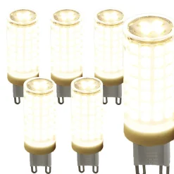 Alpinaluz Ampoule G9<Pack de 6 Ampoules LED G9 Tubulaires 6W 4000K Lumière Neutre 220240V AC Efficacité et Durabilité