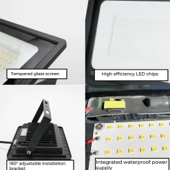 Alpinaluz Projecteur Extérieur<Pack de 10 Projecteur LED Extérieur IP65 Imperméable 100W 9500Lm 3000K Lumière Chaude pour Maison Garage Jardin Terrasse