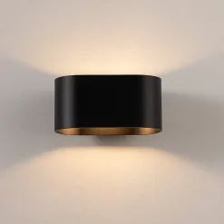 Alpinaluz Applique Pour Salon|Applique Murale Intérieure<Paquet de 2 appliques murales intérieures en aluminium noir avec éclairage en haut et en bas support G9 ampoule non incl