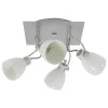 Autres Plafonnier carré gris satiné 4 lumières spots orientables et inclinables 4 x 40 W G9