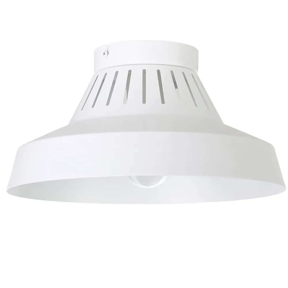 Best GoodHome Plafonnier E27 42W Yarra blanc mat H.15.5 x Ø30 cm