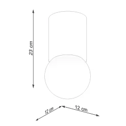 Sollux Lighting Plafonnier|Plafonnier Pour Salon<Plafonnier en bois 1 lampes 12x12x23cm Sollux