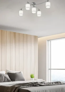 Trio Plafonnier|Plafonnier Pour Salon<Plafonnier Garda tissu et métal