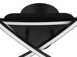 Best GoodHome Plafonnier LED intégrée 1700lm 21W blanc neutre Alani noir mat l.57 x H.9.5 x P.50 cm