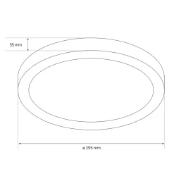 Best Edo Plafonnier LED intégrée 18W 1800 lm anneau blanc 29,5 cm 3000K blanc chaud IP44 PERETI 777610