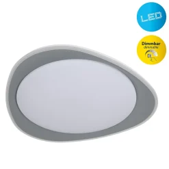 Best Näve Plafonnier LED TOKIO 45,5 cm metal plastique blanc dimmable memoire hauteur 5,7 cm