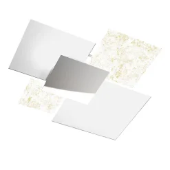 Toplight Plafonnier Pour Salon<Plafonnier moderne 1088/90-FO Verre Blanc et Feuille d'Or 4xE27