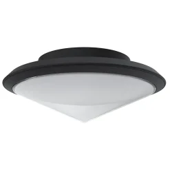 GoodHome Plafonnier Extérieur<Plafonnier Ortano LED intégrée 1100lm 20W IP44 noir