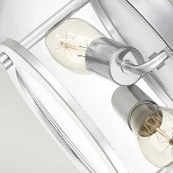 Clearance Elstead Lighting Plafonnier Trilogy 2 lumières Abat-Jour En Verre