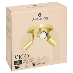 Atmosphera Créateur D'Intérieur Applique Pour Salon<Plafonnier Vico doré 20x20cm - Atmosphera