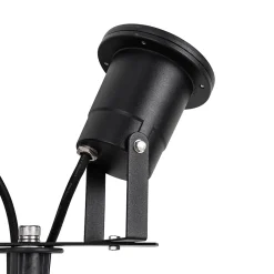 Best Qazqa Projecteur de jardin noir avec câble et prise 2 lumières IP65 - Basic
