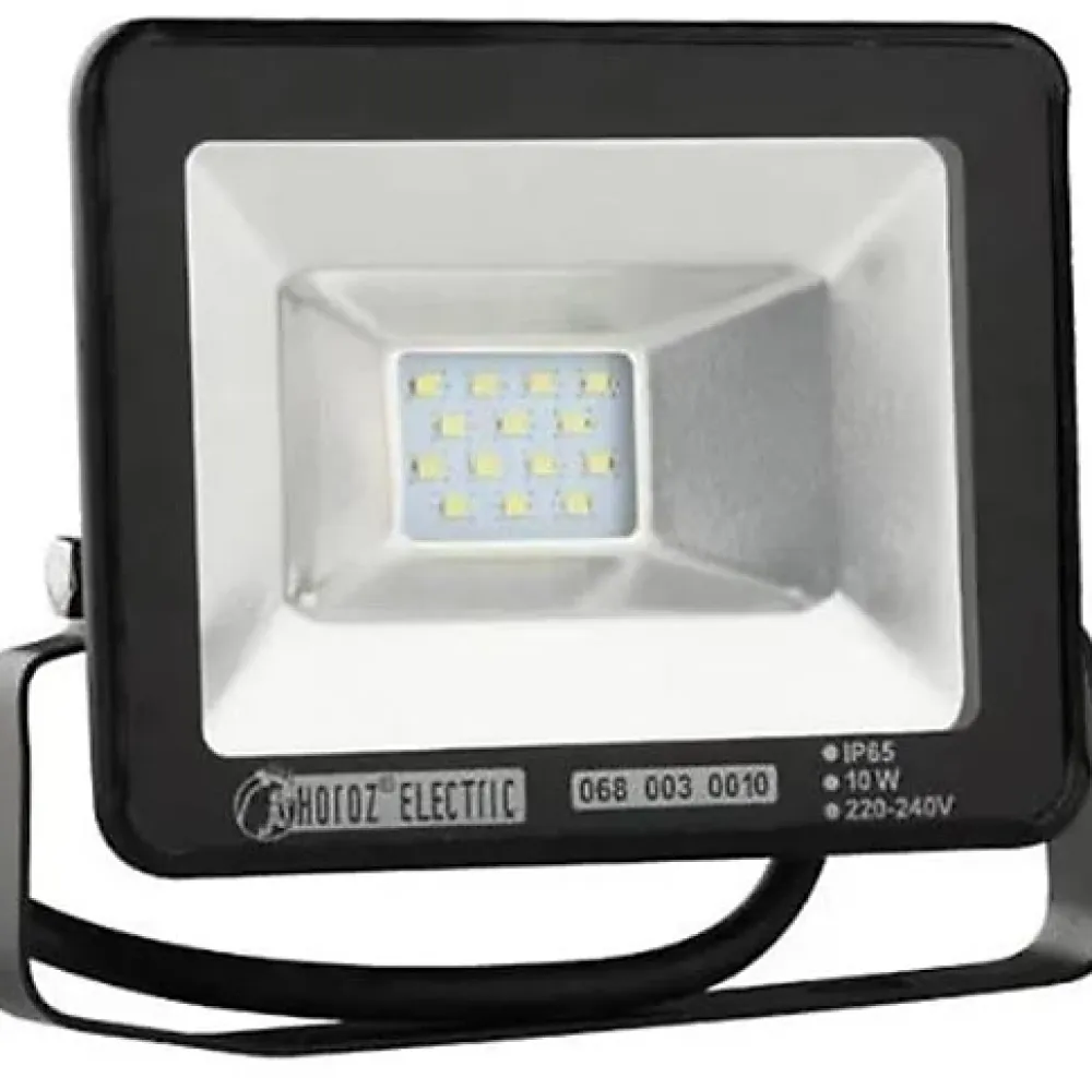 Hot Horoz Electric Projecteur LED extra plat 10W (Eq. 80W) IP65 6400K PUMA-10 Dim. 109x129x37.5mm