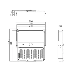 Alcapower Lampe Extérieure<Projecteur LED solaire intégré de 1 500 lm