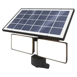 GoodHome Nos Collections Luminaires Extérieurs|Éclairage Solaire<Projecteur solaire LED intégré à détection Davern 2x800lm IP65 noir