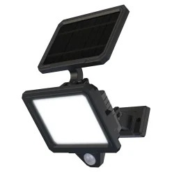 GoodHome Projecteur solaire LED intégré à détection Shomali 1000lm 9W IP44 noir