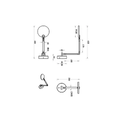 Fabas Luce Applique Murale Pour Cuisine|Applique Murale Pour Salle À Manger<Regina - Applique murale ronde réglable - Applique murale LED 9W à intensité variable CCT (3000K, 4000K, 5000 K, 6000K) - Noir