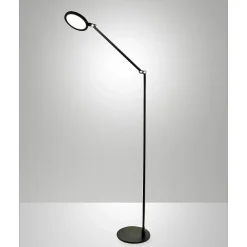 Fabas Luce Lampadaire Intérieur<Regina - Lampadaire LED noir orientable en métal H.135 cm - Éclairage LED 9W intégré CCT (3000K 4000K 5000K 6000K)