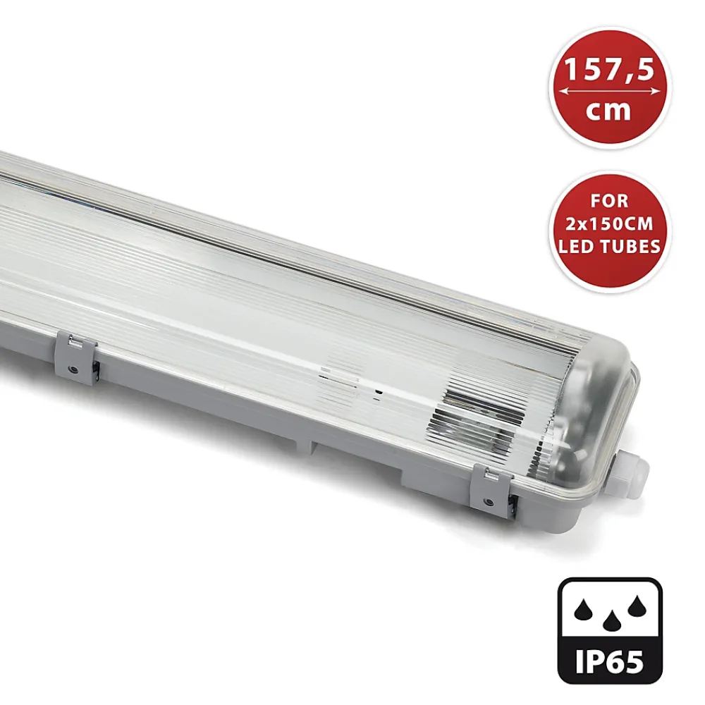 Best Velamp Réglette exclusivement pour 2 tubes LED de 150cm. IP65