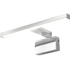 Clearance GoodHome Réglette LED 3 en 1 mur miroir meuble argent IP44 900lm L.30xl.13,6xP.30cm Craven