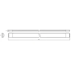 Best Silamp Réglette LED 60cm 20W IP40 - Blanc Neutre 4000K - 5500K -