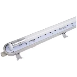 Best Silumen Réglette LED étanche + Tube Néon LED 120cm T8 18W - Blanc Froid 6000K - 8000K -