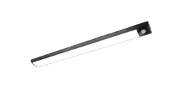 GoodHome Luminaire Pour Dressing<Réglette sous meuble Fiennes LED intégrée blanc neutre IP20 260lm 3.7W L.54xl.4,1xH.2cm noir